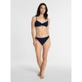 thumbnail image 2 of Time and Tru Women's and Women's Plus Low Rise Cheeky Eyelet Bikini Bottoms, Sizes XS-3X, 2 of 5