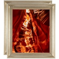 ArtToFrames 11" x 17" Aged White Gold Picture Frame, 11x17 inch Silver Wood Poster Frame (WOM-2036), 2 Pack