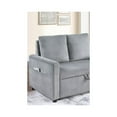 thumbnail image 6 of Lilola Home 70"W Gray Corduroy Sofa with Pull-Out Chaise, Underseat Storage, Side Pocket, 6 of 10