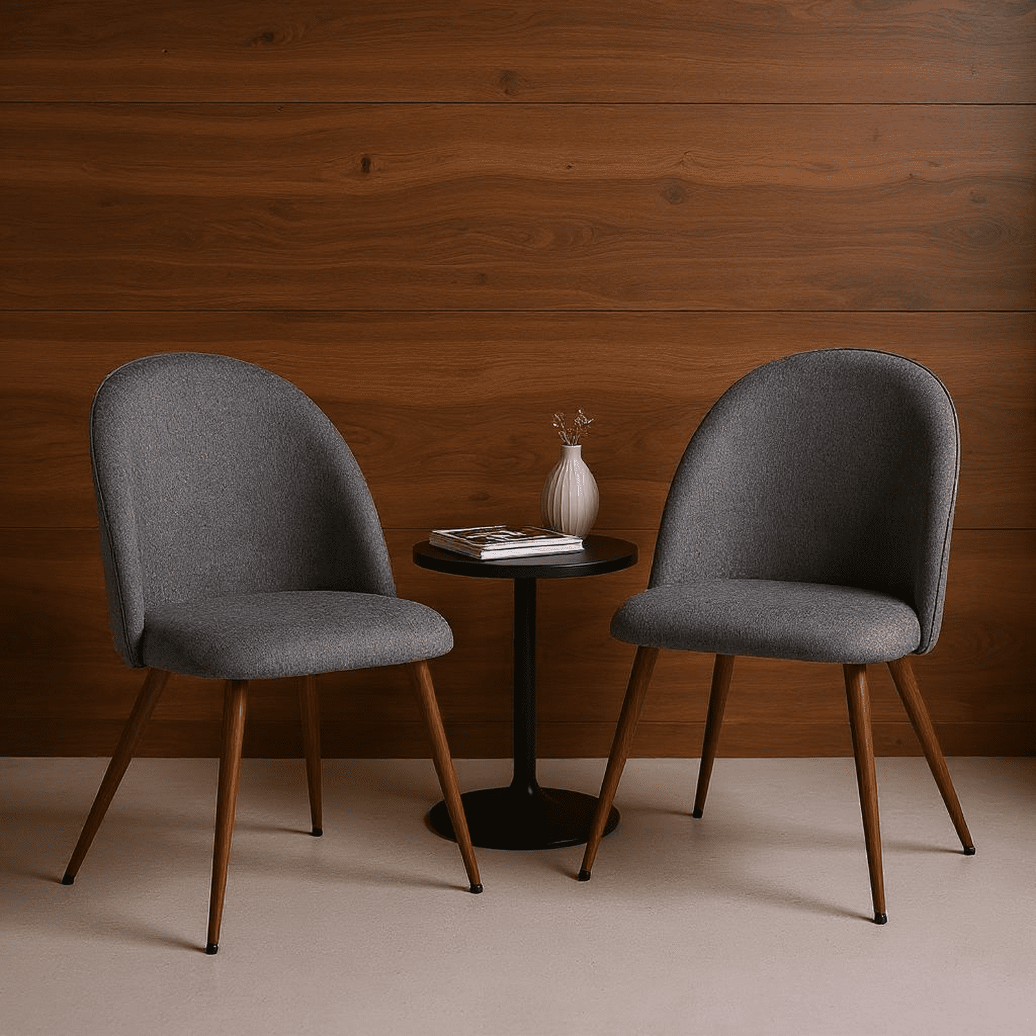 Homy Casa Reception Chair Set of 2, Upholstered Guest Chairs for Lounge Waiting Areas, Gray