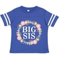thumbnail image 3 of Inktastic Big Sis Rose Floral Wreath Sister Girls Toddler T-Shirt, 3 of 5