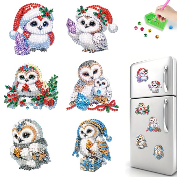 Imán Nevera Con 6 Uds. Muñeco Nieve Acrílico para Manualidades Regalo Fiesta