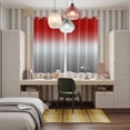 thumbnail image 5 of Red Gray Ombre Kitchen Curtains 84 Inch Length, Modern Gradient Abstract Art Grommet Top Bedroom Living Room Curtains, Light Filtering Cafe Curtain Drapes 2 Panels Set 104''x84'', 5 of 9
