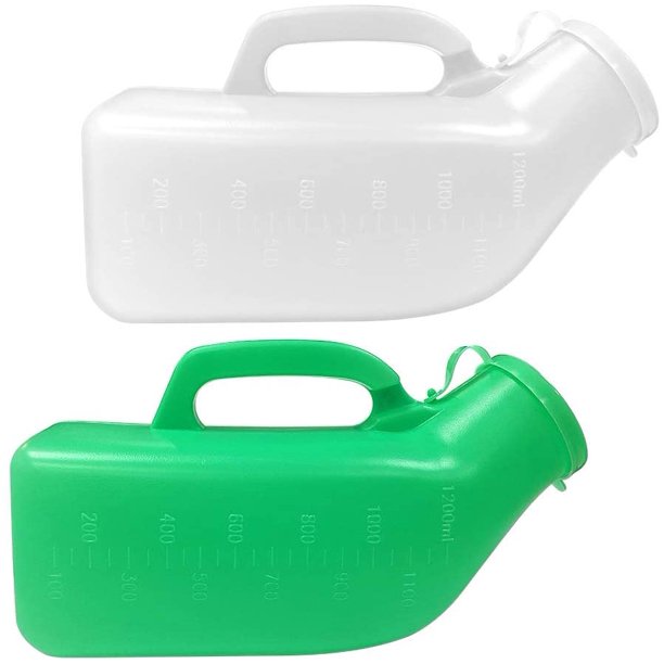 PILLYBALLA 1200ml Urinals for Men Thick Firm Portable Urinal, Urine Collection for Hospital