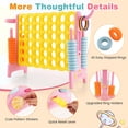 thumbnail image 3 of Costway Jumbo 4-to-Score 4 in A Row Giant Game Set with Stickers for Kids Adults Yellow & Pink, 3 of 7
