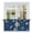 Blue, Navy, Silver, Midnight, variant on Cartoon Universe Tier Curtains 24 Inch Length, Retro Blue Outer Space Moon Rocket Cafe Short Curtains for Bathroom Over Sink, Small Kitchen Curtain Light Filtering Tiered Drapes 2 Panels 27.5"Wx24"L