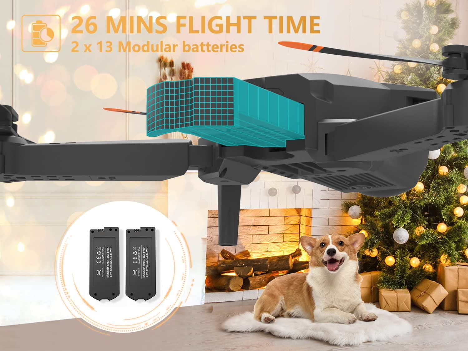 Heygelo S80 Drone with Camera for Adults, Mini Foldable 1080P HD