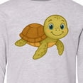 thumbnail image 4 of Inktastic Cute Smiling Turtle Illustration for Kids Long Sleeve Youth T-Shirt, 4 of 5