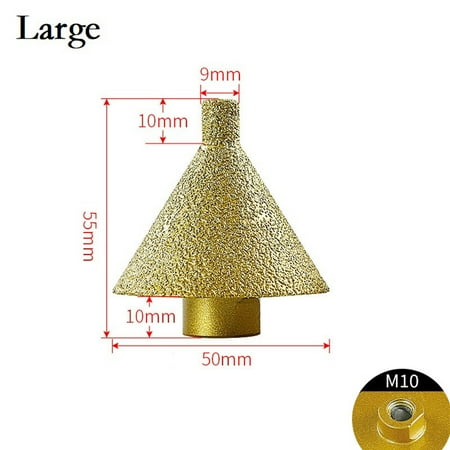 

M10 Thread Diamond Chamfer Countersink Bits Cone Carve Polishing Grinding Wheel