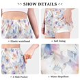 thumbnail image 6 of FORMRS Womens Swim Shorts Mesh Liner Quick Dry Casual Beach Board Bottom with Pockets, Sizes S-2XL, Purple Flower Pattern, 6 of 9