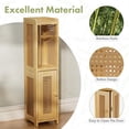thumbnail image 4 of Gabinete para Porta Papel Higiénico AmazerBath de Bambú con Puerta de Ratán, 4 of 8
