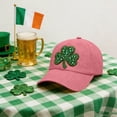 thumbnail image 3 of DAMAI Soft Baseball Hat Embroidered Dad Hat Four Leaf Clover Ireland Irish St Patrick's Men & Ladies Baseball Cap, 3 of 7