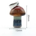 thumbnail image 4 of HOOUN 5pcs 7 Chakra Natural Stone Mushroom Pendants Prism Magic Wand Energy Amulet-Silver, 4 of 8