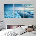 thumbnail image 3 of Nawypu  Framed Canvas Wall Art Print On Canvas Huge Crack in The ice of The Lake at Dawn Pictures Posters Artwork for Living Room Bedroom Ready to Hang Wall Decor 12''x16''X3 Panels, 3 of 4