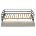 thumbnail image 5 of EUROCO Twin Wood Daybed, Sofa Bed with Two Drawers for Bedroom & Living Room, Gray, 5 of 11