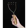 thumbnail image 6 of ReaNea Golden Potato Masher, 9.6 Inch Stainless Steel Heavy Duty Metal Masher, Food Masher, Hand Masher, Vegetable Fruit Masher, 6 of 7