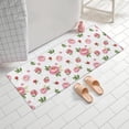 thumbnail image 2 of Pioneer Flower Floral Print Pattern Bathroom Rugs Mat, Non Slip Microfiber Bathroom Rug with Rubber Backing, Soft Mats for Bathroom Floor Tub Shower, 24"x60", 2 of 5