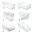 thumbnail image 3 of Stackable Plastic Food Storage Bins - Refrigerator Organizer With Handles For Pantry  Fridge  Freezer  Kitchen  Countertops  Cabinets - Clear Can Organizer, 3 of 6