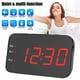 thumbnail image 5 of Reloj de Digital pantalla LED grande con Cable de USB MODO de Dimmer ajustable Función de intermitencia, Control de voz, reloj moderno rojo Soledad Despertador de escritorio, 5 of 10