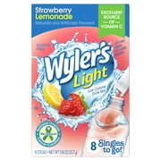 Wyler's Light Strawberry Lemonade Low Calorie Drink Mix, 8 count, 0.8 oz