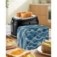 thumbnail image 5 of Fsddascl Coastal Waves Small Toaster Cover 2 Slice, Kitchen Appliance Covers, Summer Beach Ocean Nautical Burlap Toaster Oven Cover with Loop, Bread Machine Cover Polyester Dust Cover Protection, 5 of 5