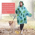 thumbnail image 4 of Wearable Oversized Blanket,Light Blue Dinosaurs Forest Pattern Wearable Blanket Hoodie for Adults,Cozy Hooded Blankets with Super Pockets,Super Warm Fuzzy Pullover for Women & Men, 4 of 6