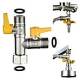 thumbnail image 3 of Adaptador de latón G 1/2 de tres vías reversible para manguera de ducha Fiudx, 3 of 7