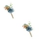 thumbnail image 1 of Qarigey Flores de boda artificiales fijas de forma estable en el ojal para el novio ojal en el ojal Morandi Blue Morandi Azul 2piezas, 1 of 6
