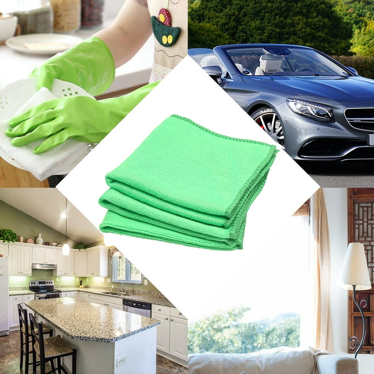 5pcs Microfiber Cleaning Cloth, Rags For Cleaning