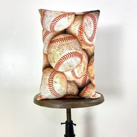 Old Baseballs | 12x18 | Custom Baseballs | Sports | Sports Fabric | Sports Fans | Baseball Gifts | Baseball Gifts for Boys | Teen Room Decor