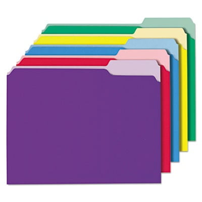 UPC 087547123065 product image for Interior File Folders  1/3-Cut Tabs  Letter Size  Assorted  100/Box | upcitemdb.com