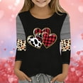 thumbnail image 4 of Glisme Girls Tops Size 8-9 Years Long Sleeve T-Shirts Heart Print Cute Party Wear Casual School Shirt Basic Black Graphic Tee, 4 of 4
