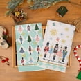thumbnail image 4 of Nutcrackers Christmas Kitchen Towels Set of 2,Green Snowflake Xmas Tree Dish Hand Towels Holiday Home Indoor Bathroom Party Seasonal Noel Decorations DD037, 4 of 6