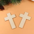 thumbnail image 4 of Raindrops Wooden Cross Shaped Crafts Blocks for Decor Beige Color Smooth Wood Surface Perfect for DIY, 4 of 8
