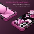 thumbnail image 5 of CASEFIV for Samsung Galaxy S26 Ultra Case,Glow in The Dark,Shockproof Protection Hard PC Soft Flexible TPU Bumper Drop Protective Protective Phone Cover Case for Galaxy S26 Ultra,Purple Pink Flower, 5 of 7