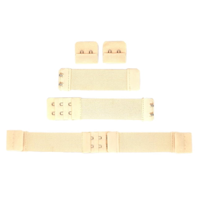 Extensor de sujetador de 3 filas y 2 ganchos, extensor de tirantes para sujetador sin tirantes, ropa interior femenina Beige