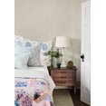 thumbnail image 2 of Chesapeake Button Block Light Grey Geometric Wallpaper, 20.5-in by 33-ft, 2 of 5