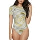 thumbnail image 1 of Fotbe White Rose Body de Mujer con Cuello Redondo y Mangas Cortas, Sin Mangas Ajustado, Suave, Cómodo y Básico-Medium, 1 of 7