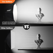 Emart Softbox Lighting Kit, Softbox Photography Light Kit with 2x25.5 (65cm) Softbox, 2x135W 3000-6500K Remote Controlled LED Bulb, Sandbag for Studio Video Recording, Photoshoot