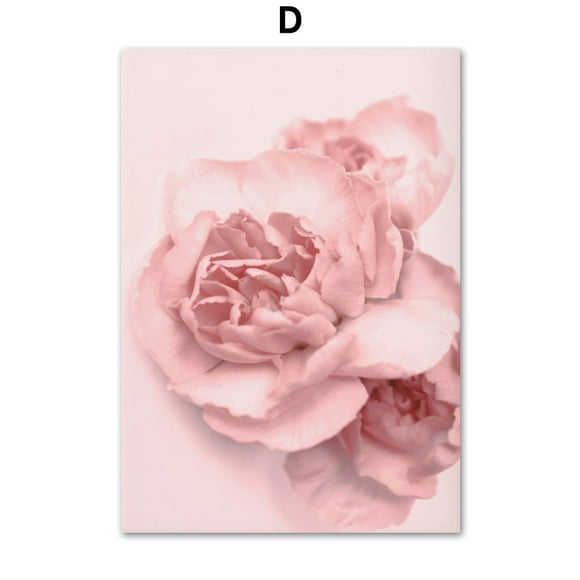 Tulipes Pivoines Roses Art Mural Toile Peinture Minimalisme Nordique Affiches et Impressions Images Murales pour Décoration de Salon