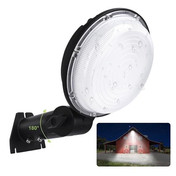 OHHANI Barn Light, 120W 20000LM, Outdoor Dusk to Dawn Security Light, IP66 Waterproof, 6500K Daylight, 180° Adjustable, Suitable for Yard, Farm, Barn