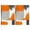 Orange and Grey, variant on 2 Pcs Funny Kitchen Towels,Green and Grey Abstract Art Artwork Microfiber Dish Towels,Kitchen Tea Towels,Kitchen Towel Set (18" X 26")