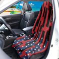 thumbnail image 2 of Bulopur Patriotic Front Car Seat Towel Geometric American Flag Waterproof Sweat Carseat Protector for Men Washable Athletic Towel for Holiday Fit SUV Sedan Truck, 2 of 8