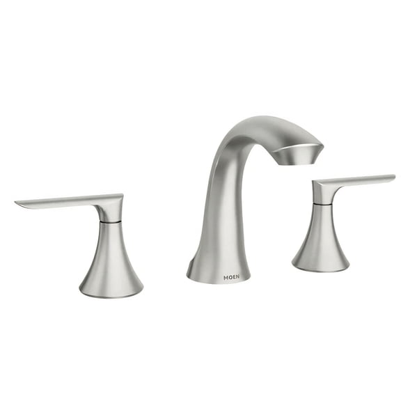 MOEN 84517SRN Findlay 8 in. Widespread 2-Handle Bathroom Faucet in Spot Resist Brushed Nickel (Valve Included)