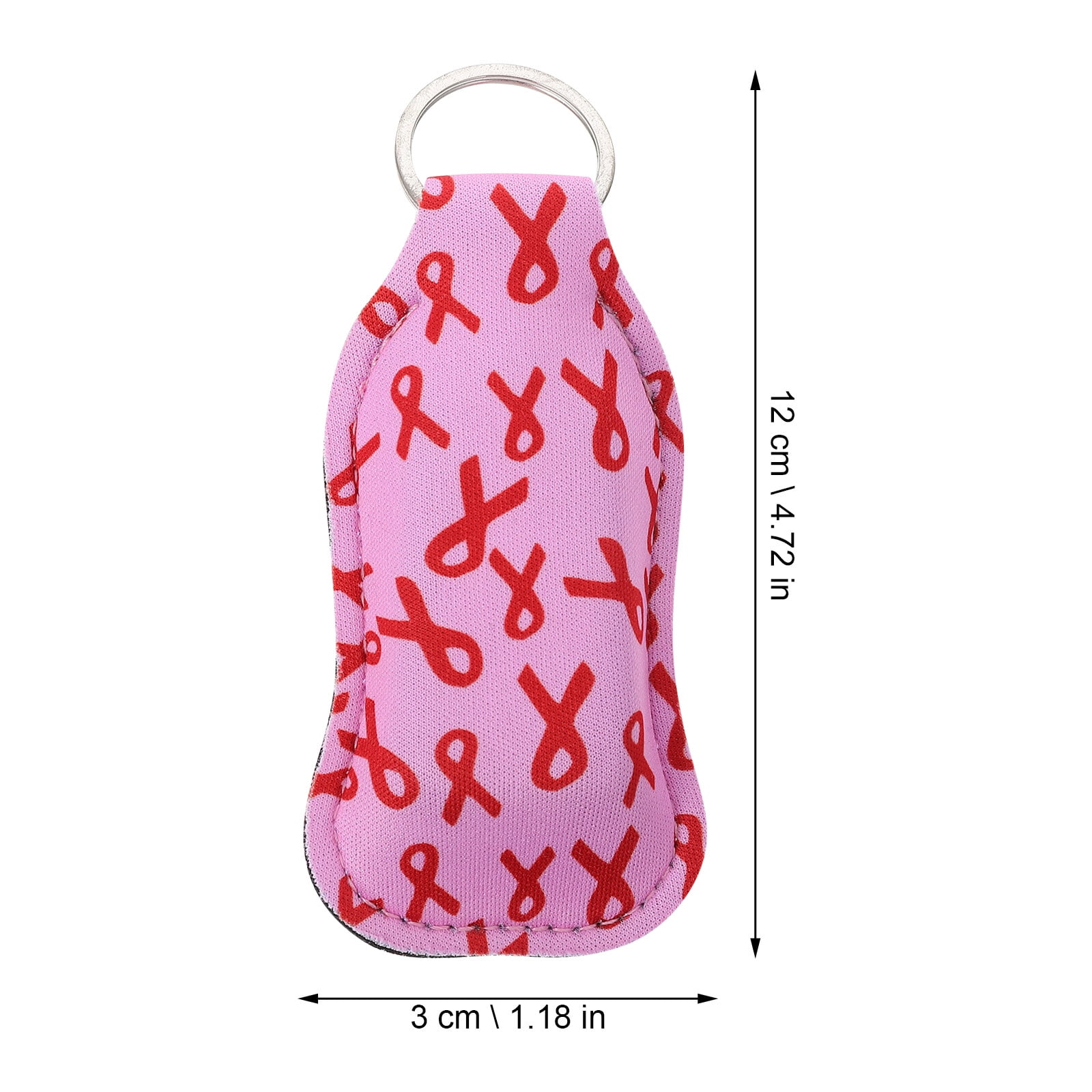 1Set Lipstick Hand Sanitizer Carrier Keychain Hanging Case Lip Balm Use