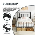 thumbnail image 2 of Walsunny Twin Size Metal Platform Bed Frame with Headboard and Footboard, No Box Spring Needed, Easy Assembly Anti-Slip Support, 2 of 7