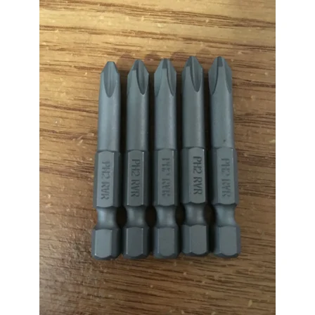 (5) #2 2" Phillips S2 Steel Rock River® Insert Bit