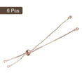thumbnail image 3 of Adjustable Slider Bracelets, 6Pack Box Extender Connecting Chains with Rhinestone Ends (Rose Golden), 3 of 6