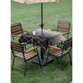 thumbnail image 3 of Outdoor Tablecloth with Umbrella Hole and Zipper, Blue Geometric Square Table Cloth 60x60 Inch Waterproof Tablecloth, Modern Abstract Gradient Marble Picnic Table Cover for Patio Camping, 3 of 7