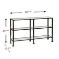 thumbnail image 2 of SEI Furniture Metal-Glass 3-Tier Console Table in Black, 2 of 6